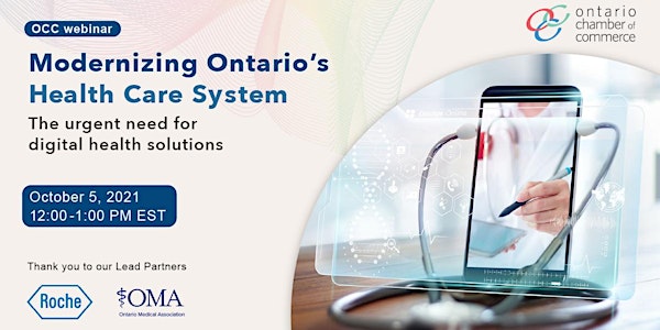 OCC-OMA-ROCHE Webinar | Modernizing Ontario’s Health Care System