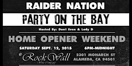 OFFICIAL RAIDER NATION HOME OPENER KICKOFF PARTY ON THE BAY primary image
