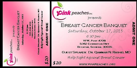 Pink Peaches, Inc - 1st Annual Breast Cancer Banquet primary image