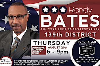 Happy Hour / Fundraiser in support of W. Randy Bates, Jr. Esq for Texas House of Representatives, 139th District primary image