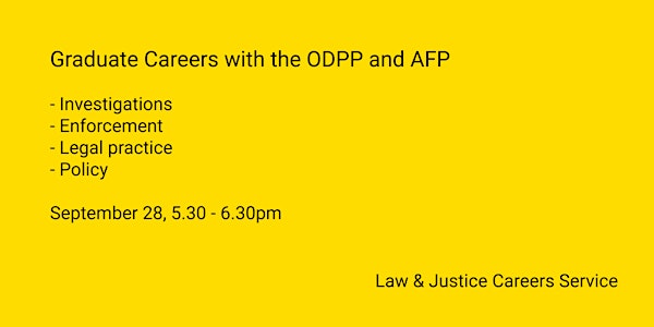 Careers with the ODPP and AFP