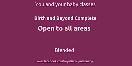 Birth and Beyond Complete  ALL AREAS  for parents due June/July tickets