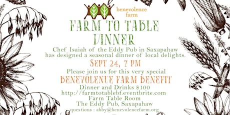 Farm-to-Table Dinner Benefitting Benevolence Farm primary image