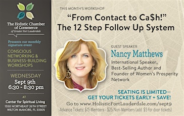 “From Contact to Ca$h!” The 12 Step Follow Up System with Nancy Mathews primary image
