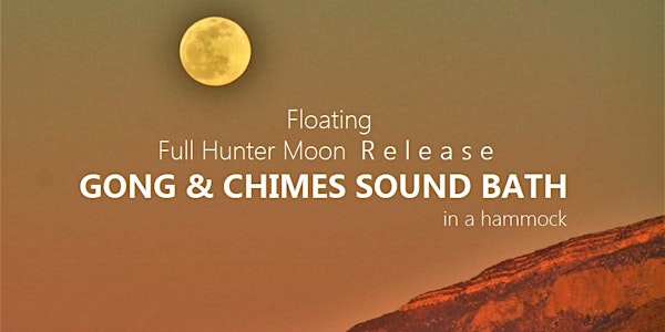 Floating Full Hunter Moon Release GONG & CHIMES SOUND BATH in a hammock