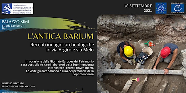 L'ANTICA BARIUM - Recenti indagini archeologiche in via Argiro e via Melo
