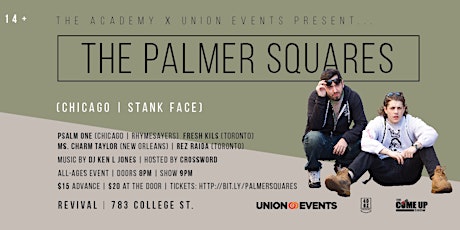 THE PALMER SQUARES with PSALM ONE / FRESH KILS & more (ALL AGES) primary image