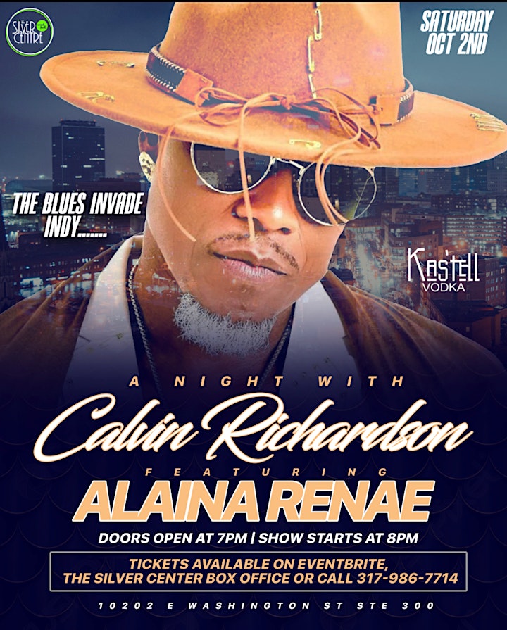 Blues invade India is back and it's a night with the Prince  of  Soul Calvin Richardson featuring Indy's  own Alaina Renee