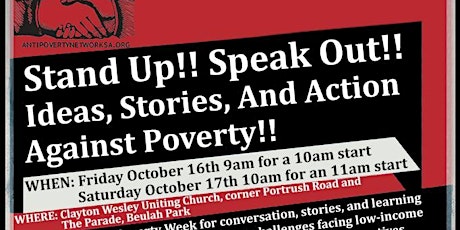 Stand Up!! Speak Out!! Ideas, Stories, And Action Against Poverty!! primary image