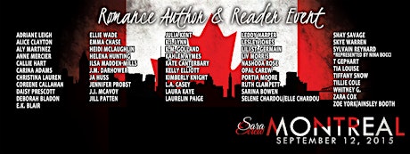 ROMANCE AUTHOR & READER EVENTS~MONTREAL 2015 primary image