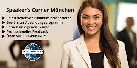 Primaire afbeelding van Rhetorik lernen - Speaker's Corner München - Toastmaster Club