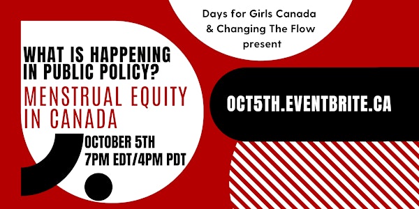 Menstrual Equity in Canada: What is happening in Public Policy?