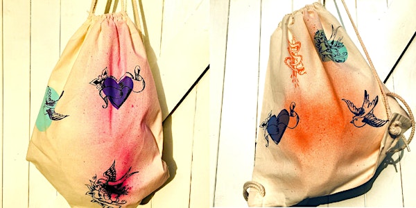 Children's printed drawstring bag for Craft Month