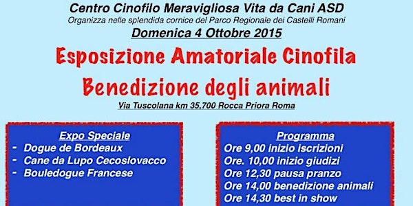 Expo cinofila e benedizione animali