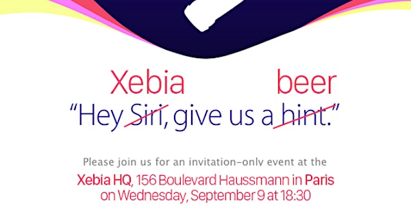 Événement Apple - Hey Xebia, give us a beer