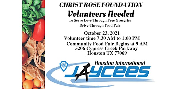 Volunteer Event: Community Drive Thru Food Fair w/ Christ Rose Foundation