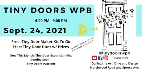Free Tiny Doors Hunt and Maker Kits: Friday, Sept. 24, 2021 6pm - 9pm