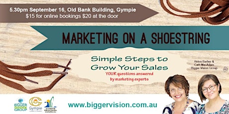 Marketing on a Shoestring - Simple Steps to Grow Your Sales. primary image