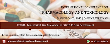 International Conference on Pharmacology and Toxicology tickets