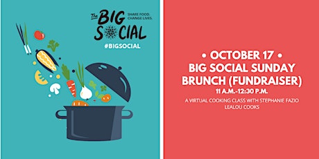 Online Cooking Class: Sunday Brunch (Big Social Fundraiser Class)