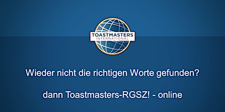 Rhetorik lernen bei Toastmasters -RGSZ (online)