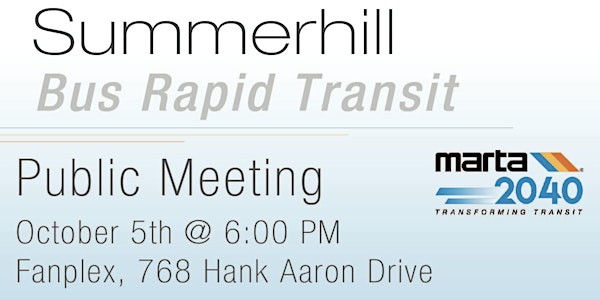 Summerhill Bus Rapid Transit Public Meeting