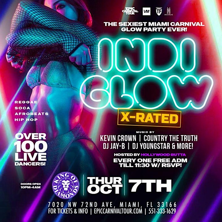 INDIGLOW X-RATED | WELCOME TO MIAMI CARNIVAL GLOW PARTY AT KOD's image