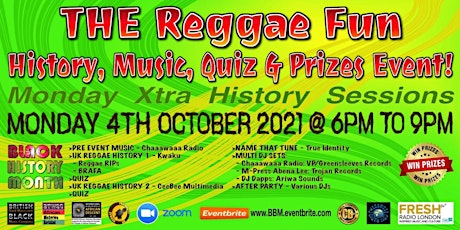 THE Reggae Fun, History, Music, Quiz & Prizes Event!