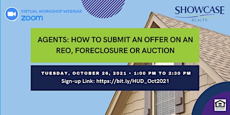 How To Submit an Offer on an REO, Foreclosure, Auction - Agent Zoom Webinar primary image