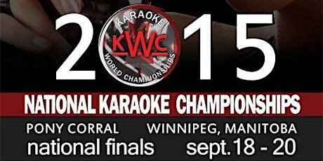 2015 KWC Canada National Karaoke Championships - VIP Ticket primary image