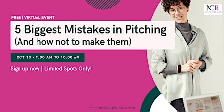 5 Biggest Mistakes in Pitching (and how not to make them!) primary image