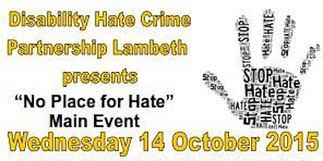 No Place for Hate - Main Event in Lambeth primary image