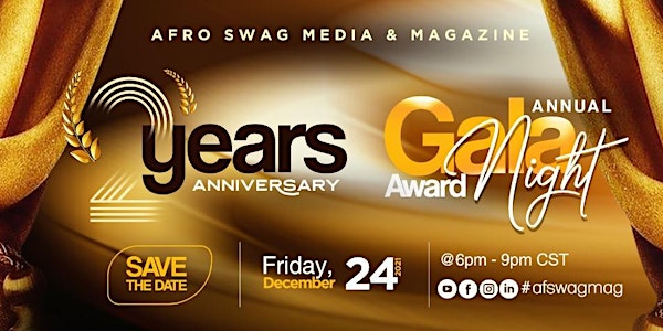 Afro Swag Magazine Annual Gala Night and 2 Years Anniversary Celebration