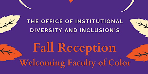 Fall Reception Welcoming Faculty of Color