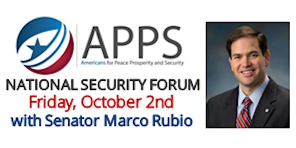 National Security Forum with Senator Marco Rubio