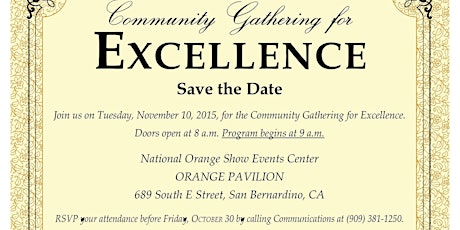 Community Gathering for Excellence primary image