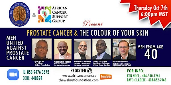 Prostate Cancer and the colour of your skin (With The Walnut Foundation)
