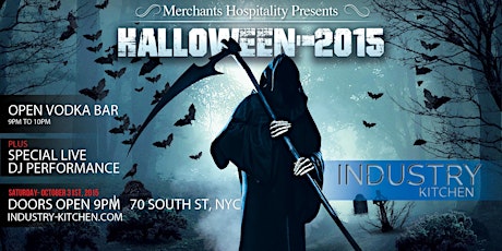 Halloween 2015 at Industry Kitchen primary image