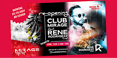 Hauptbild für Re-Opening Club Mirage + Rene Rodrigezz Live