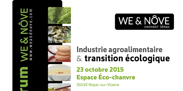 INSCRIPTION AU FORUM WE&NÔVE - 23 OCTOBRE 2015