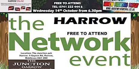 The Harrow FREE Networking event is on the 14th of October primary image