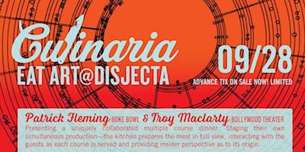 Culinaria Dinner Series at Disjecta | September 28, 2015