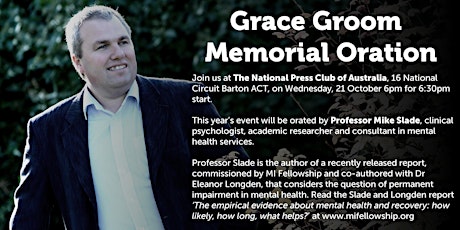 Grace Groom Memorial Oration primary image
