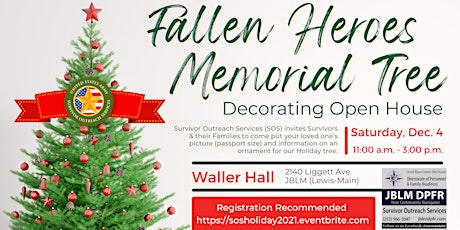 Hauptbild für 2021 Fallen Heroes Memorial Tree Decorating Open House