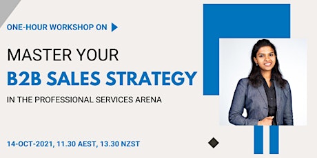 Webinar - Master your B2B Sales Strategy in the Professional Services Arena primary image