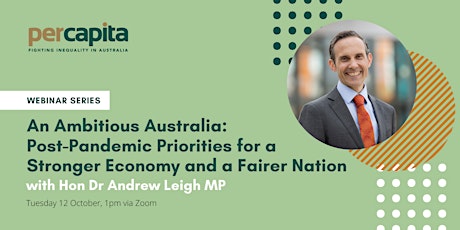 WEBINAR: Post-Pandemic Priorities for a Stronger Economy and Fairer Nation primary image