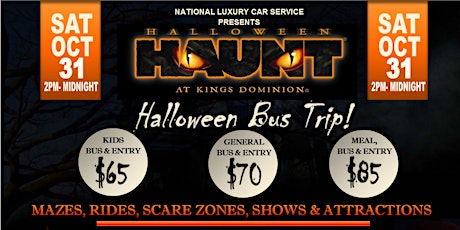 Halloween Kings Dominion Bus Trip primary image