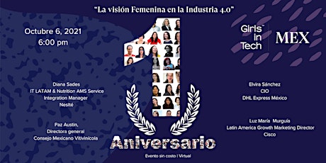 Imagen principal de Girls in Tech Chapter México -Evento 1er.  Aniversario