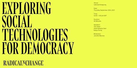 Exploring Social Technologies for Democracy primary image