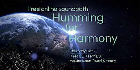 Humming for Harmony. Free Online Soundbath  primärbild